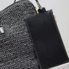 Top Quality Le 37 Straw Woven Vegetable Tanned Leather Shoulder Bag Luxury Designer Cassandre Hook Closure Handbag Detachable Strap Crossbody Bag Purse