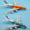 20CM Alloy Metal Japan Air ANA Airbus A380 Cartoon Sea Turtle Airlines Airplane Model Airways Plane Model Painting Aircraft Toys 240417