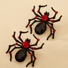 Studörhängen Europa och USA Halloween Black Spider Geometric Holiday Animal överdrivna konstiga kvinnliga
