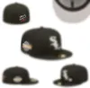 2023 MEN039S Fashion Hip Hop Classic Black Color Flat Peak Full Size Stängda CAPS Baseball Sports All Team Fitted Hatts i storlek 76001114