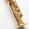 Saxophone fabriqué au Japon 82Z en laiton droit soprano bb sax plat saxophone instrument de coque naturelle de coque naturelle clés de la carle de carle de carre