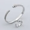Lyxdesigner armband online shop ny kaya familj halv diamant leopard armband ring enkel 925 silver ljus lyxsmycken för män och kvinnor populära på INTE