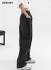 Femmes Baggy Long Jeans Harajuku Black Lignet Pantalon Streetwear Vintage High Waist Denim Pantal