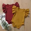 Rompers babykläder bodysuit för nyfödda spädbarn jumpsuit pojkar flickor korta ärmar romper småbarn 0 till 18 månader h240423