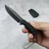 Tactical Full Tang Small Fixed Knife 8cr13mov Blade G10 Handle Camping Hunting Knives Outdoor Survival EDC Rescue Necklace Tool