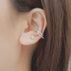 Brincos boeycjr s925 moda D cor 1,0 mm 0,14ct Total VVS1 Moissanite Ear fofinho de orelha de clipe de osso para mulheres jóias finas