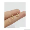 Stud Stud 10Pair S045 Gold Sier Lucky Horseshoe Earrings Horse Shoe Hoof Cute Letter Alfabet Initial U Drop Leverans smycken DHTSB DHUDT