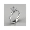 Anelli regalo di fidanzamento anello di solitario per donne sier color dimond