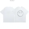 Drew marka designerka T-koszulka Summer Drawdrew T Shirt Smiley Twarz List Druku