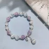 Brins d'origine Opal Sea Blue Treasure Moonlight Crystal Bracelet léger Bracelet élastique de luxe pour filles Accessoires de bijoux pour femmes