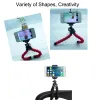 Pièces mini-trépied pour téléphone Projecteur Caméra iPhone Xiaomi Tripe Holder Clip Flexible Sponge Octopus Bracket Mobile Bendable Mobile Stand