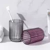 歯ブラシバスルーム洗濯カップホーム歯ブラシカッププラスチック透明なマウスウォッシュカップ