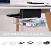 Drawers Sliding Under Desk Storage multi purpose black white sundries storage drawer box Self Adhesive Slide Out Desk For Stationery