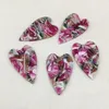 Llegada 39x23 mm 50pcs Entema de forma de corazón de ácido acético para piezas de bricolaje de aretes/collar hechos a mano.