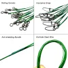 Accessoires 30 / 50pcs 50 cm Ligne de pêche Test de fil de leader 150lbs / 68 kg Antibite en acier Fil Ligne Leash Connecteur de pêche lourd pour leurre