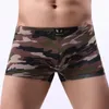 Underpants 4pcs/Lot uomini biancheria intima boxer camuffato in nylon mutandine maschi traspirabili u cortometraggi convessi calzoncillo