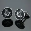 Links Hot Sale Men Cuff Links Freemasonry Cufflinks Masonic Cuff Buttons Sleeve Designer for Masonry Square and Compass with G