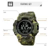 Watches SKMEI Multifunctional World Time Compass Countdown Sport Watches Mens 50M Waterproof Back Light Digital Wristwatch reloj hombre
