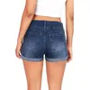 Kvinnors jeans 2024 Summer Wash Color Denim Shorts for Women Korean Fashion High Maisted Woman Buttons Casual Loose Mini Woman