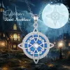 Halsketten Eudora 925 Sterling Silber Hexe Keltische Knoten Halskette für Männer Frauen Opal Moonston Hexerei Amulett Halsketten Wicca Schmuck Geschenk