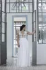 Plus Size Beach Wedding Dresses A Line Sheer Bateau Neck Sweetheart Lace Top Bridal Gowns White Nude Cheap High Quality Brides Gowns 2023