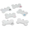 Taggar 20st Dog ID Tag Bone Paw Shams Charms Dog Ben Tag Dogs Namnplatta Silverhängen Diy gör lasergravering Fynd smycken