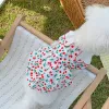 Dresses Lotus Leaf Collar Puppy Dress Summer Pet Teddy Suspender Skirt Than Bear Fruit Clothes Pomeranian Cool Clothes Thin Dog Clothes