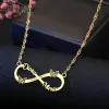 Necklaces DOREMI Wave chain Custom Name Infinity Necklace Personalized Butterfly Name Necklaces for Women Jewelry Engraved Statement Gift
