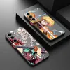 Téléphone portable Bumpers Japonais Anime Demon Slayer pour Samsung S24 S23 S22 S21 S20 S10 Fe Note 20 10 Ultra Lite Plus Case de téléphone translucide givré Y240423