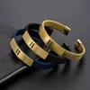 Brand Mesh Stainless Steel Open Cuff Bangles Men Women Jewelry Trendy Sporty Wristband Charm Bracelets Pulsera 240423