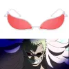 Solglasögon Donquixote PVC Solglasögon DoFlamingo Cosplay Glasögon Anime Cat Eye Solglasögon för kvinnor män roliga julklappfest