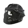 Sécurité Casque tactique couvert complet HD Lens Military Airsoft Paintball Sports Casques de protection de l'armée Cas Casque de sécurité.