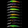 Accessoires 10pc Minnow Fischerei Köder Laser Hartkünstliche Köder 3d Augen 12,5 cm 11g Fischerei Wobbler Hechtkarpfen Köder Crankbaits Angel Tackle