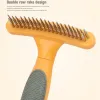 Combs Remoção de cabelo de gato de pet -gato pente de cachorro pincel shed de pêlo de cabelo grosso remova Remova a ferramenta de limpeza de pente de cão de estimação.