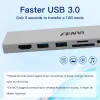 Hubs Fenvi Tipo C Hub 8 in 1 USB C 3.0 a 4K HDMicompatible RJ45 PD 100W Ethernet Port SD/TF Schema slot Stato per MacBook