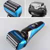 Kemei 8150 Wet Dry 3 Speed Rechargeable Electric Shaver For Men Beard Razor Facial Shaving Machine 4-Blade System 240420