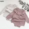 Jednopokałek jesień ubrania dla niemowląt Dziewczyny Romper Zima długi rękaw dziewczynka dzianina rompers bawełniany kombinezon dziecięcy ubrania dziecięce stroje 03Y