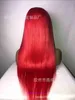 Qingdao wig real human hair red colored front lace half hand hook head cover 26 inches