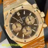 AP Wrist Watch pour les dames Royal Oak 26239or Cadre de café 18k Rose Gold Case Automatic Mécanique masculine Swiss Watch Luxury Gauge 41mm