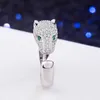 Hot selling personalized animal ringsRing for both men and women unique domineering leopard head opening ring exaggerated accessory with carrtiraa original rings