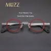 Linser ip Pure Titanium Small Size Men Glasögon Ramar Runt Myopia Optiska receptbelagda glasögonramar Ramar Hyperopia Ultralight Eyewear