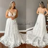 Gatsby Boho Plus Size Свадебное платье 2024 Сексуальные спагетти ремни