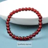 Натуральные темно -красные гранаты браслет для женщин округлый натуральные гранатные каменные бусинки браслеты