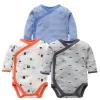 Sets 3 stuks/kavel Baby Girl -kleding Set lange mouwen cartoon geprinte pasgeboren babyjongen kleding 100% katoenen baby bodysuits baby 312m