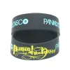 Bracelets 1PC Panic at the Disco Bands 1inch Wide Size Silicone Wristbands Black Rubber Music Fans Rubber Bracelets &Bangles Gifts SH195