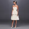 NEW! Strapless Lace Short Wedding Dress Sweetheart Knee Length Open Back Bridal Gowns Simple Cheap Dresses WG3826