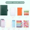 Planificateur de budget en cuir Crocodile Texture Binder Pocard Notebook avec feuilles enveloppes Bloconnettes-notes en gros