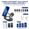 充電器22w 3 in 1 iPhone 12 13 14 Pro Max Mini Apple Watch SE Airpods Profast Charging Dockステーションの磁気ワイヤレス充電器スタンド