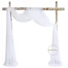 6 mètres de mariage arc drapé tissu transparent en mousseline en soil