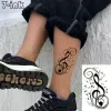 Maskinens vattentät tillfällig tatuering klistermärke Romerska siffror Figurer Gun Art Tattoos Water Transfer Flash Tatto Fake Tatoo For Men Women